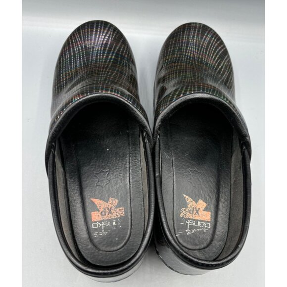 Dansko XP 2.0 Womens Plaid Patent Leather Clogs Size 37 - Picture 5 of 8